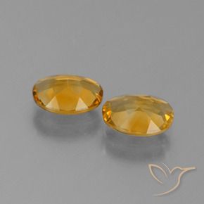 Gemas de Citrino Dorado oscuro medio natural de 1.93 ct, Ovalada, VVS-VS