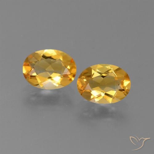 Gemas de citrino dorado natural de 1,92 ct, corte óvalo, VVS
