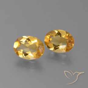 Gemas de citrino dorado natural de 1,92 ct, corte óvalo, VVS