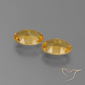 Gemas de citrino dorado natural de 1,92 ct, corte óvalo, VVS