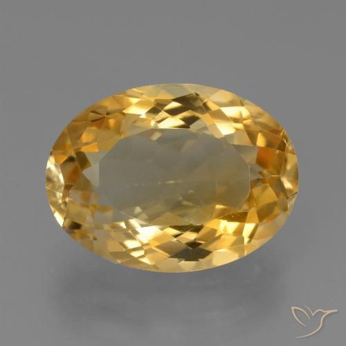 7.44ct Natural Dorado oscuro medio Citrino, Ovalada, VVS