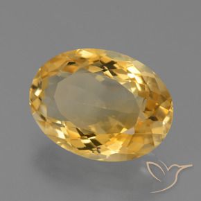 Citrino Dorado oscuro medio natural de 7.44 ct, Ovalada, VVS