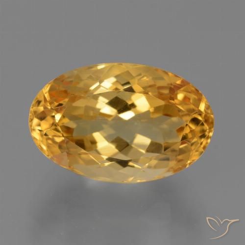 7.38ct Natural Dorado naranja oscuro Citrino, Ovalada, VVS