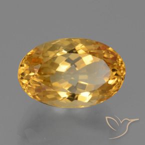 Citrino Dorado naranja oscuro natural de 7.38 ct, Ovalada, VVS
