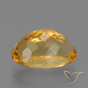 Citrino Dorado naranja oscuro natural de 7.38 ct, Ovalada, VVS