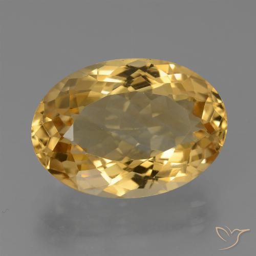 7.33ct Natural Dorado oscuro medio Citrino, Ovalada, VVS