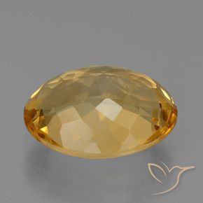 Citrino Naranja dorado intenso natural de 7.11 ct, Ovalada, VVS