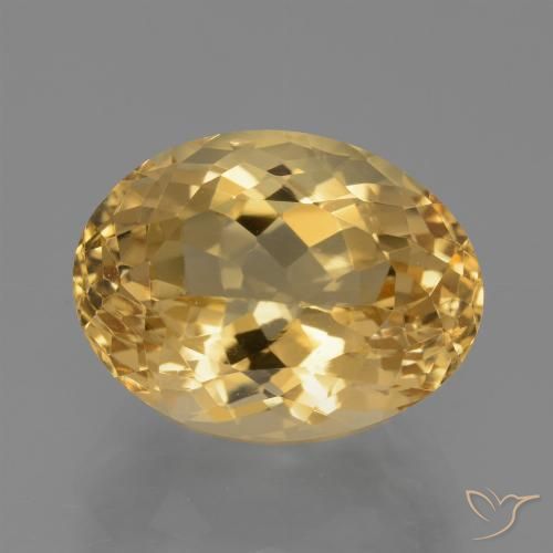 7.31ct Natural Dorado oscuro medio Citrino, Ovalada, VVS