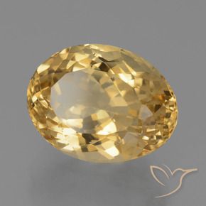 Citrino Dorado oscuro medio natural de 7.31 ct, Ovalada, VVS