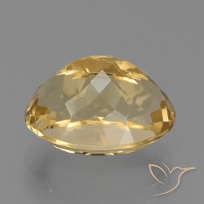 Citrino Dorado oscuro medio natural de 7.31 ct, Ovalada, VVS