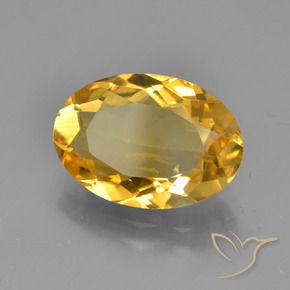 Citrino Naranja dorado intenso natural de 3.56 ct, Ovalada, VS