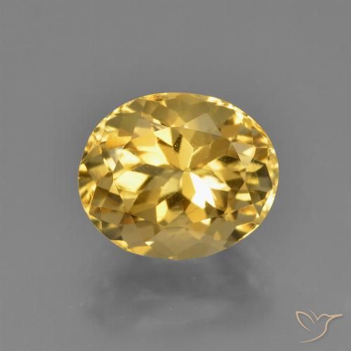 3.88ct Natural Naranja dorado Citrino, Ovalada, VVS-VS