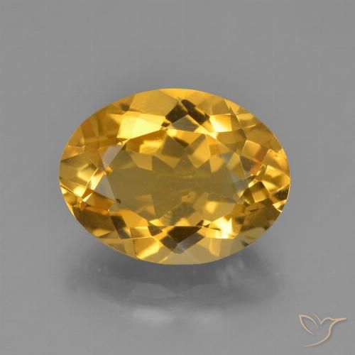 4.16ct Natural Naranja dorado intenso Citrino, Ovalada, VVS