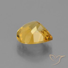 Citrino Dorado intenso natural de 3.34 ct, En forma de pera, VS