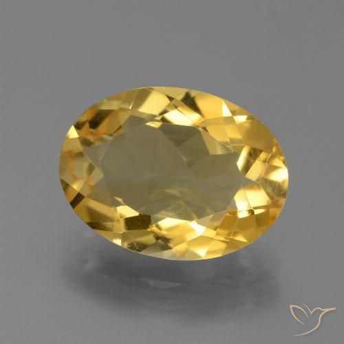 4.44ct Natural Naranja dorado Citrino, Ovalada, VVS