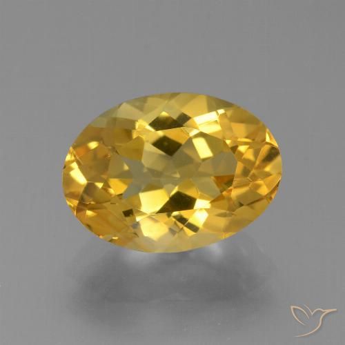 4.25ct Natural Naranja dorado intenso Citrino, Ovalada, VVS