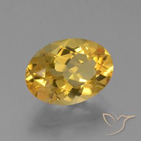 Citrino Naranja dorado intenso natural de 4.25 ct, Ovalada, VVS
