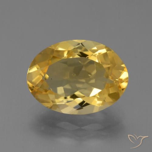 4.40ct Natural Dorado medio Citrino, Ovalada, VS