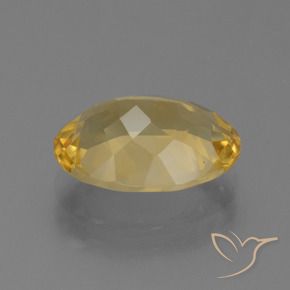 Citrino Dorado medio natural de 4.40 ct, Ovalada, VS