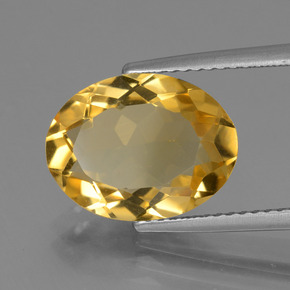 Citrino dorado natural de 4,22 ct, corte óvalo, VVS