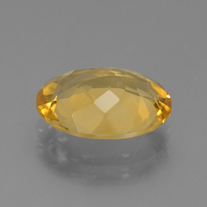 Citrino dorado natural de 4,22 ct, corte óvalo, VVS