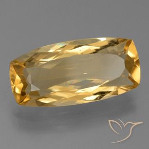 Citrino dorado natural de 5,84 ct, corte cojín, VS
