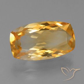 Citrino Dorado naranja oscuro natural de 5.63 ct, Forma Cojín, VVS