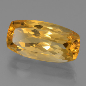 Citrino naranja dorado intenso natural de 8,17 ct, corte cojín, VVS