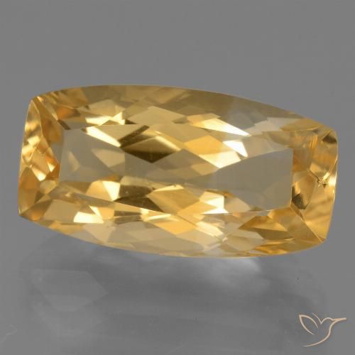 7.81ct Natural Naranja dorado intenso Citrino, Forma Cojín, VS