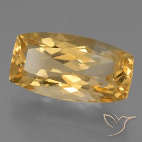 Citrino Naranja dorado intenso natural de 7.81 ct, Forma Cojín, VS