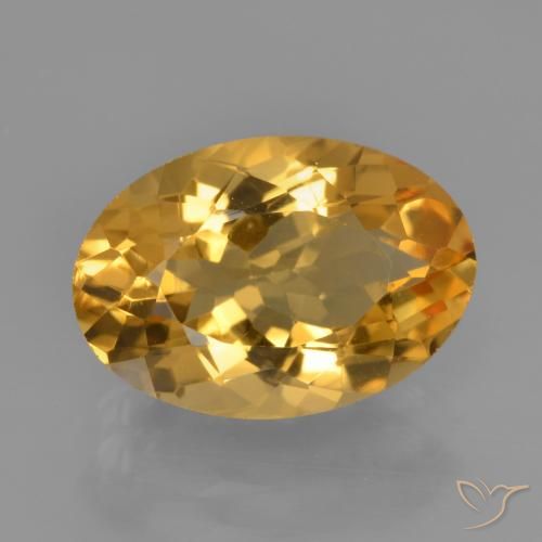 3.76ct Natural Dorado oscuro medio Citrino, Ovalada, VS