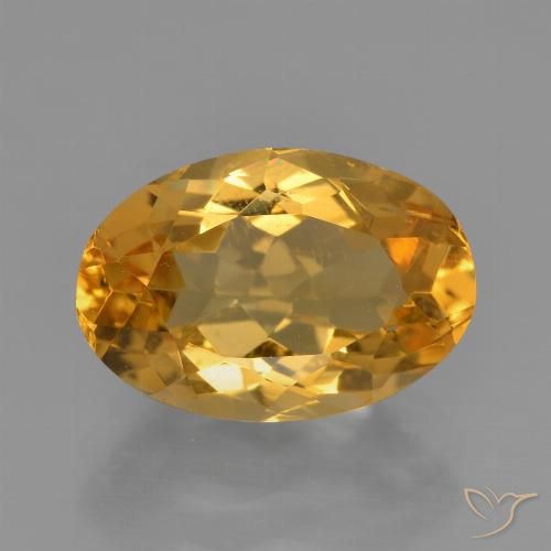 3.62ct Natural Dorado naranja oscuro Citrino, Ovalada, VS