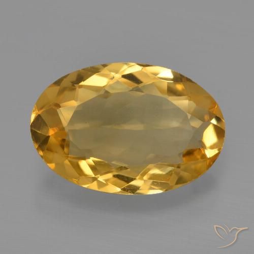 3.11ct Natural Naranja dorado intenso Citrino, Ovalada, VVS