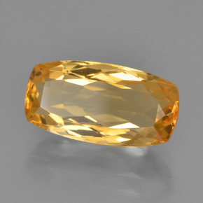 Citrino Dorado oscuro medio natural de 3.68 ct, Corte Cojín, VVS