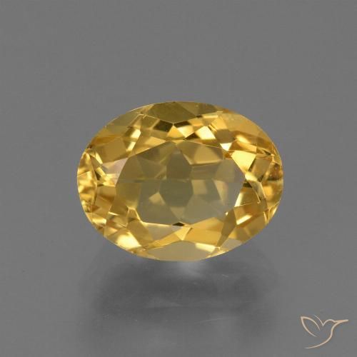 2.77ct Natural Naranja dorado intenso Citrino, Ovalada, VVS
