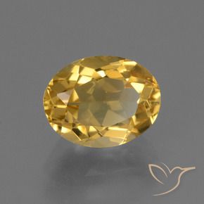 Citrino Naranja dorado intenso natural de 2.77 ct, Ovalada, VVS