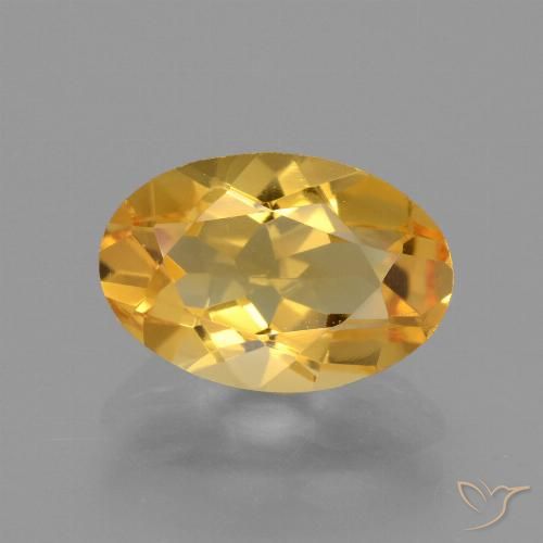 Citrino dorado natural de 2,58 ct, corte óvalo, VVS