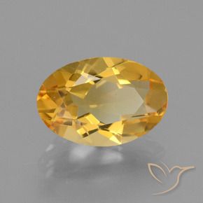 Citrino dorado natural de 2,58 ct, corte óvalo, VVS