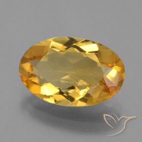 Citrino Naranja dorado intenso natural de 3.36 ct, Ovalada, VS