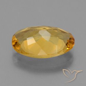 Citrino Naranja dorado intenso natural de 3.36 ct, Ovalada, VS
