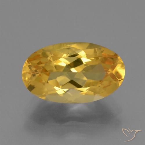 3.34ct Natural Naranja dorado intenso Citrino, Ovalada, VVS-VS