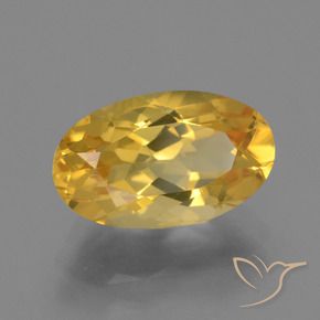 Citrino Naranja dorado intenso natural de 3.34 ct, Ovalada, VVS-VS