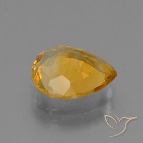Citrino Dorado oscuro medio natural de 2.95 ct, En forma de pera, VVS