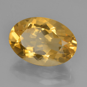 Citrino dorado natural de 5,15 ct, corte óvalo, VVS