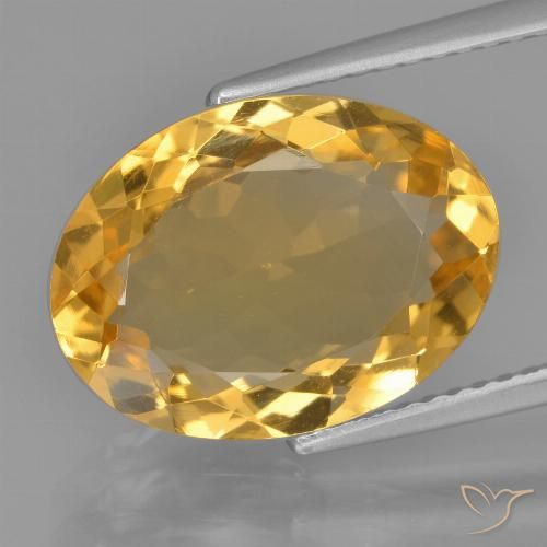 5.02ct Natural Naranja dorado intenso Citrino, Ovalada, VVS-VS