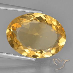 Citrino Naranja dorado intenso natural de 5.02 ct, Ovalada, VVS-VS