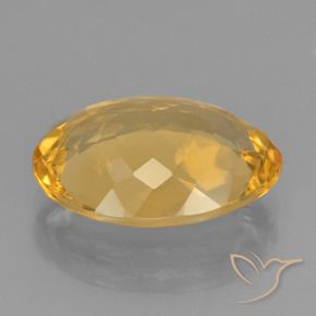 Citrino Naranja dorado intenso natural de 5.02 ct, Ovalada, VVS-VS