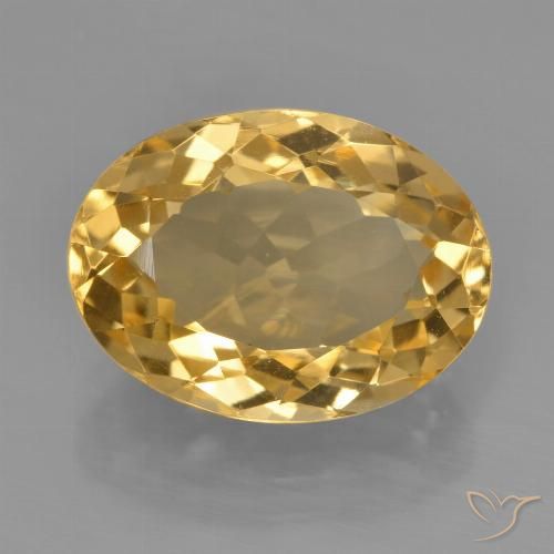 5.23ct Natural Naranja dorado intenso Citrino, Ovalada, VVS