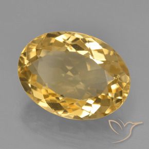 Citrino Naranja dorado intenso natural de 5.23 ct, Ovalada, VVS
