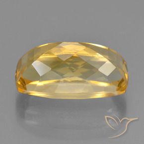 Citrino Naranja dorado intenso natural de 6.65 ct, Forma Cojín, VVS